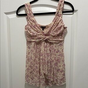 Express Floral Print Sleeveless Top